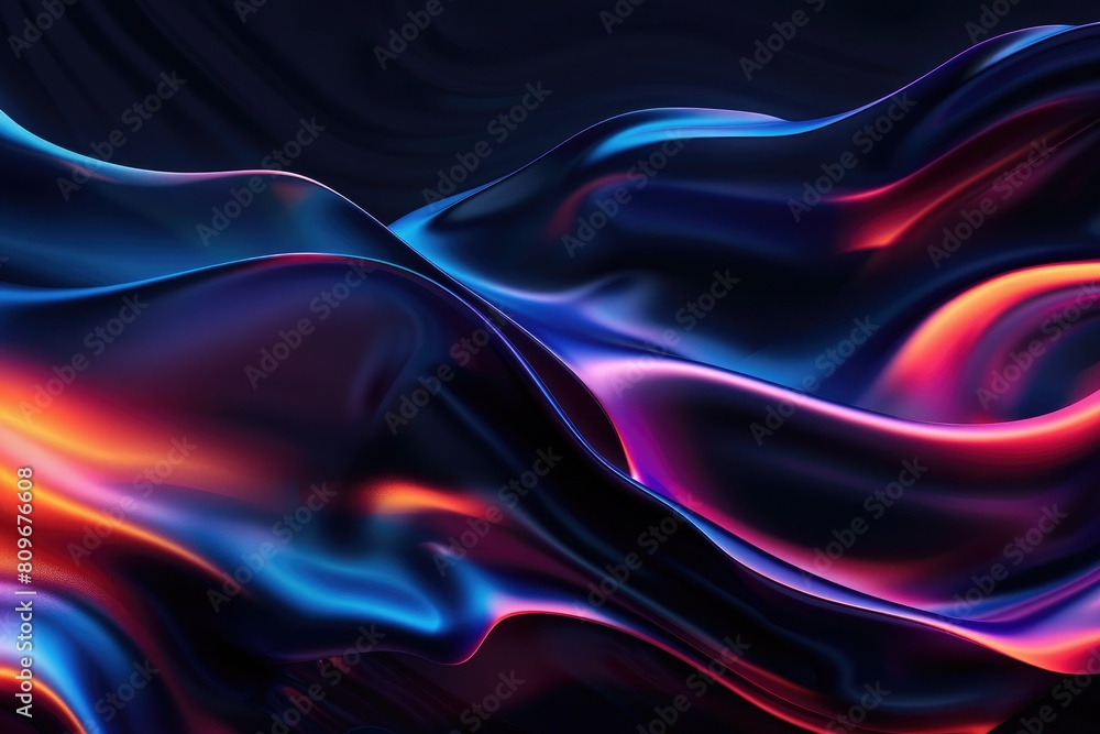Fototapeta premium abstract wavy liquid background. Futuristic technology style
