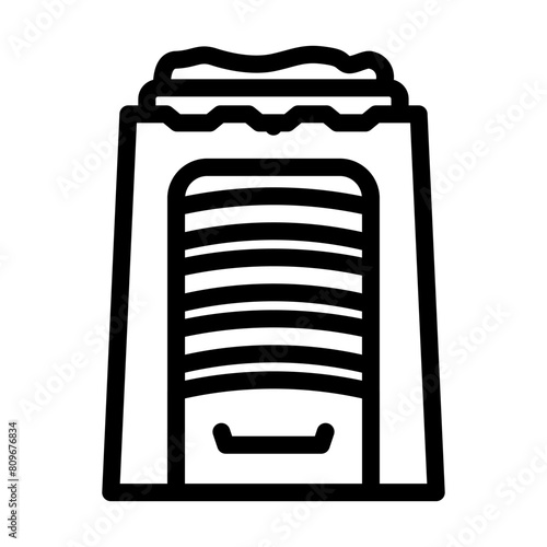 compost urban gardening line icon vector. compost urban gardening sign. isolated contour symbol black illustration