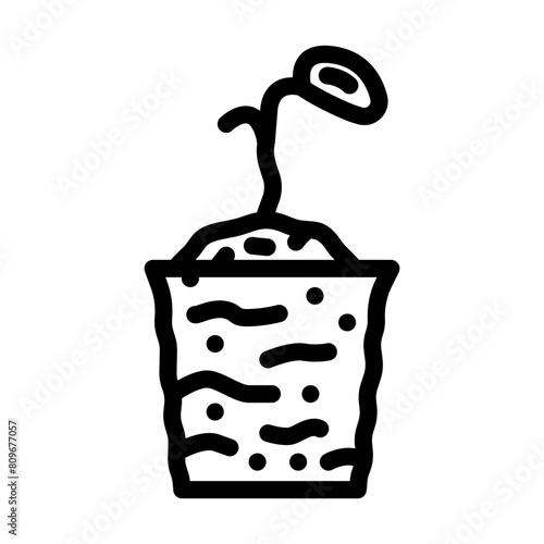 seedlings urban gardening line icon vector. seedlings urban gardening sign. isolated contour symbol black illustration