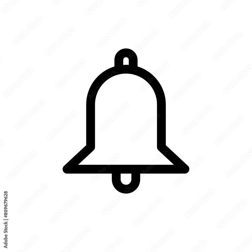 Notification icon in black and outline style Notification icon in black and outline style