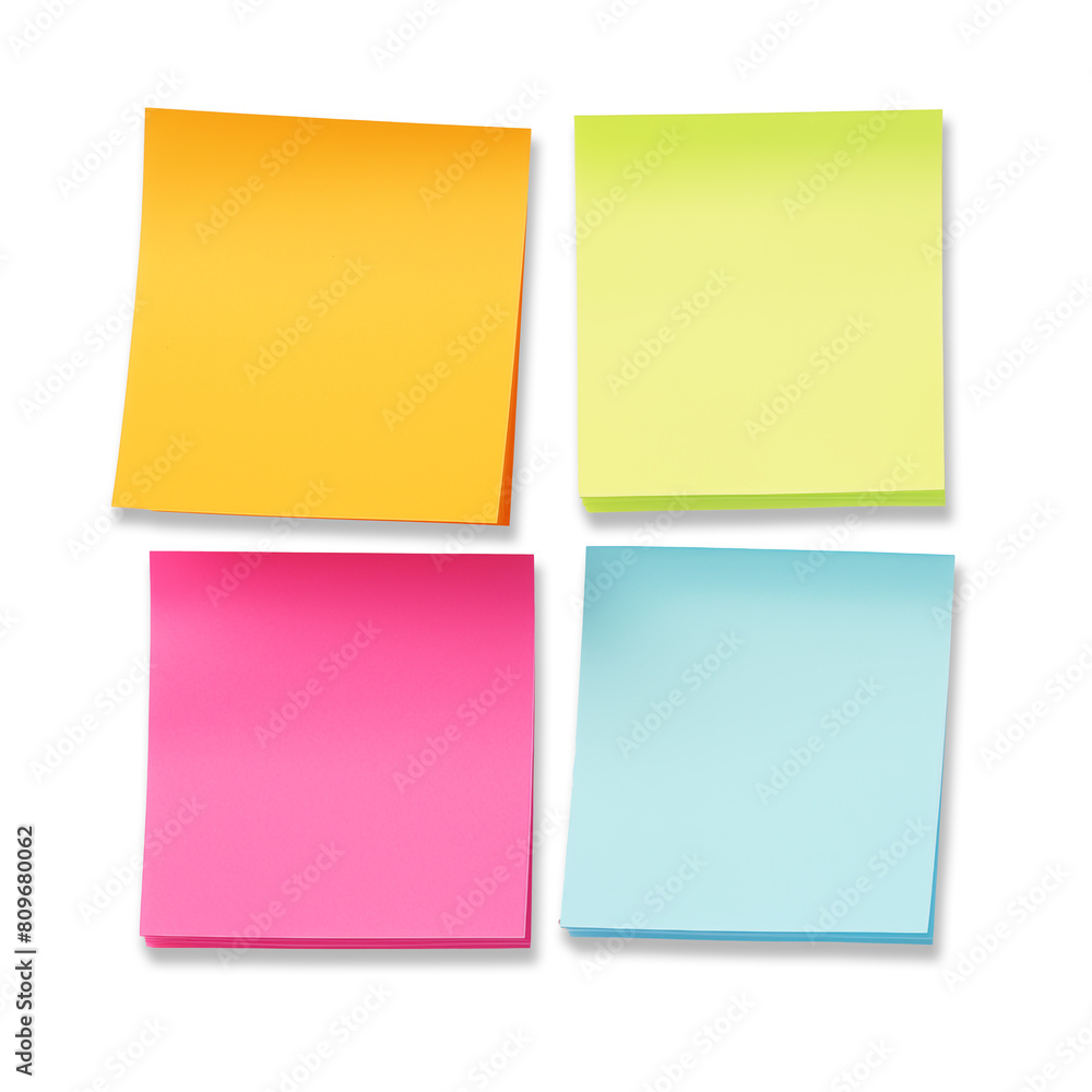 sticky notes isolated on white