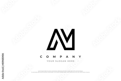 Simple and Minimal AM Logo Design