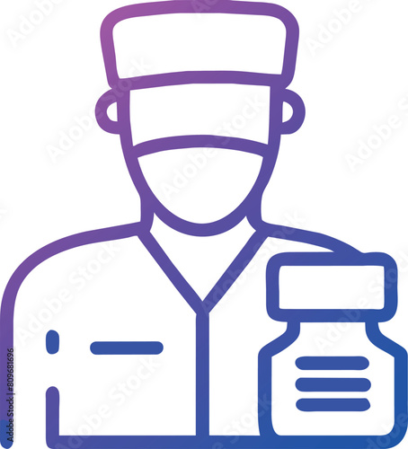 pharmacist  icon outline gradient