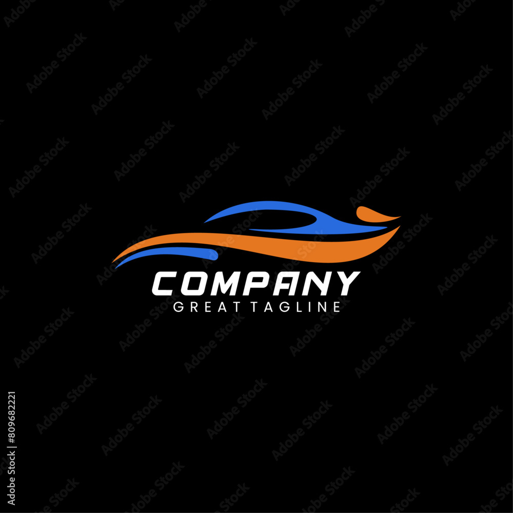 Car service and dealer logo design template