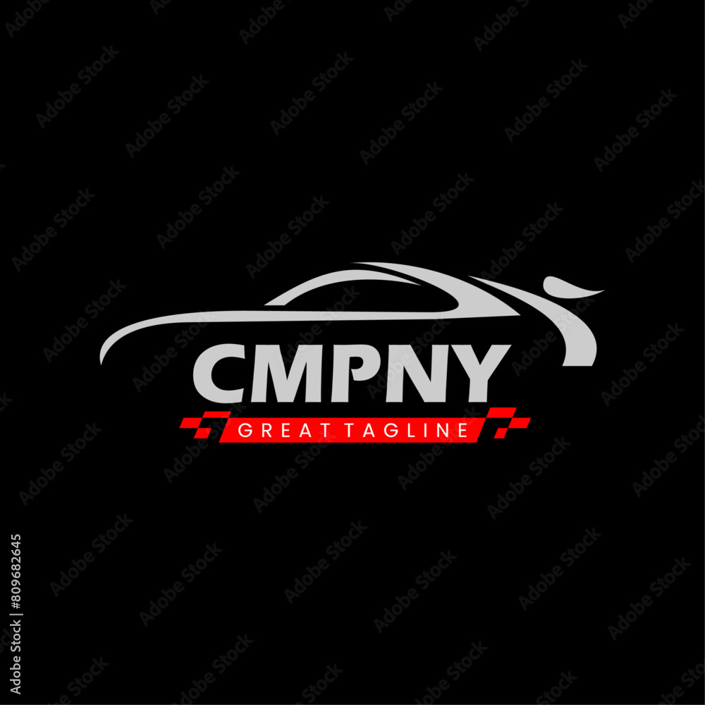 Car service and dealer logo design template