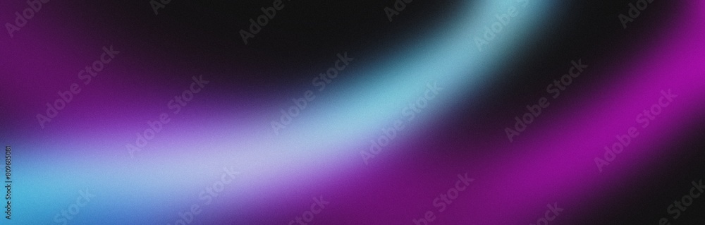 Obraz premium Dark blue purple glowing grainy gradient background black noise texture poster header banner design.Modern horizontal design for mobile app.