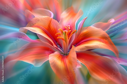 A close-up of a flower with a blurred background
