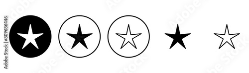 Star Icon set. rating icon vector. favourite star icon