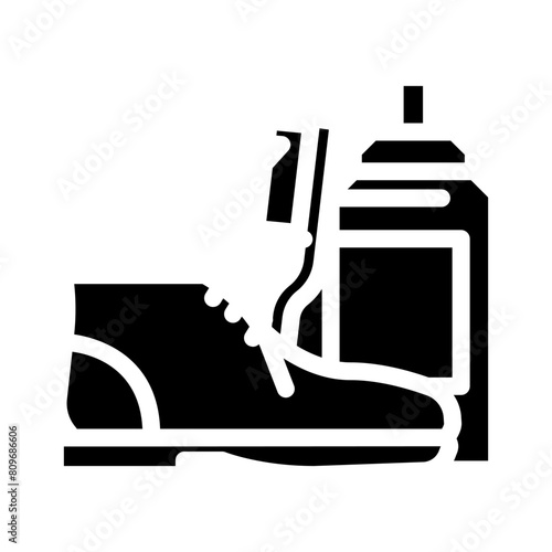 suede cleaning glyph icon vector. suede cleaning sign. isolated symbol illustration