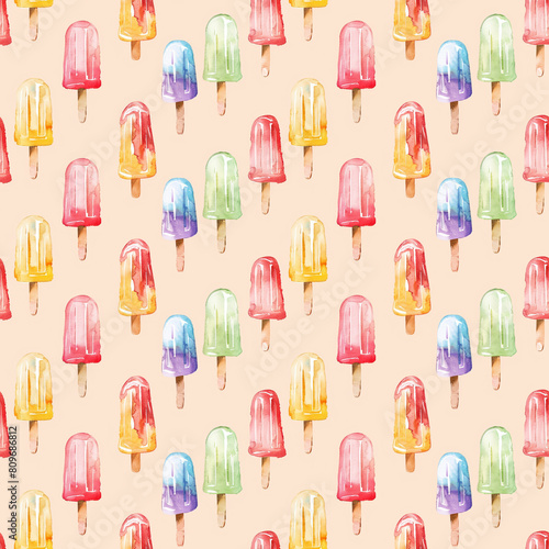 Timeless summer ice cream motif  a versatile choice for fabric  wrapping  and wallpaper