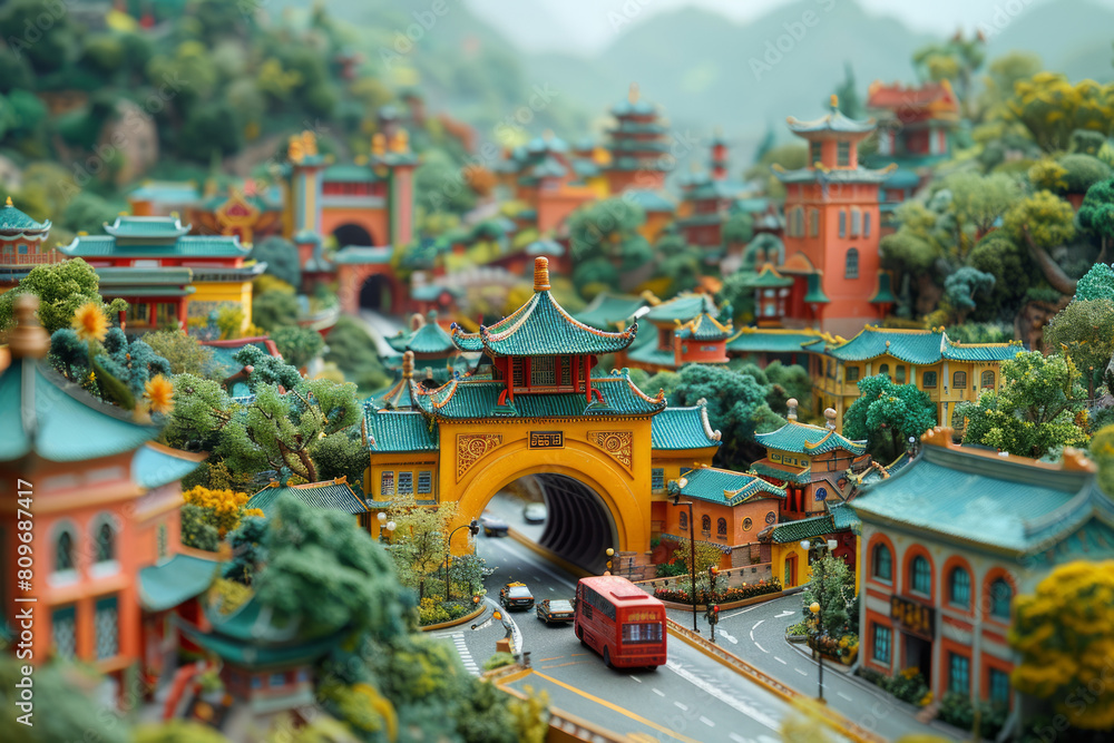 Shenzhen Embroidery Park's Clay Animation: Colorful Carved Facades and Scenic Views