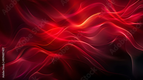 abstract red wave on the dark background
