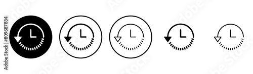 History icon set. recent event history