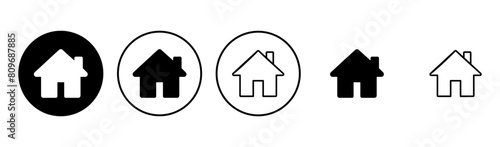 House icon set. Home icon vector