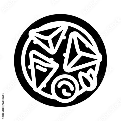 samosa indian cuisine glyph icon vector. samosa indian cuisine sign. isolated symbol illustration