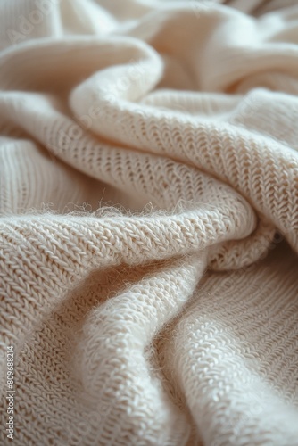 Cozy Winter Fashion on Warm Background Generative AI