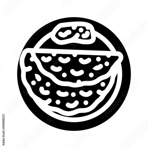 roti bread indian cuisine glyph icon vector. roti bread indian cuisine sign. isolated symbol illustration