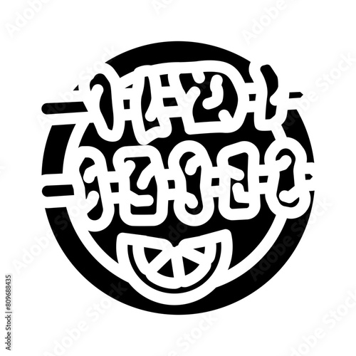 paneer tikka indian cuisine glyph icon vector. paneer tikka indian cuisine sign. isolated symbol illustration