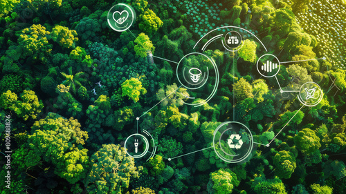 Environmental technology concept. Sustainable development goals. SDGs. photo