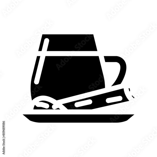 masala chai indian cuisine glyph icon vector. masala chai indian cuisine sign. isolated symbol illustration