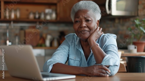 A Senior Woman with Laptop