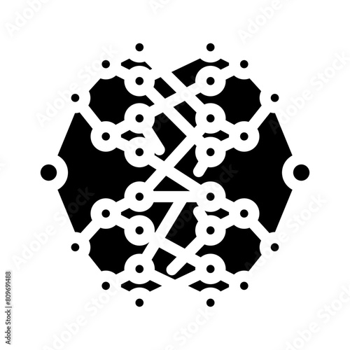 algorithm quantum technology glyph icon vector. algorithm quantum technology sign. isolated symbol illustration