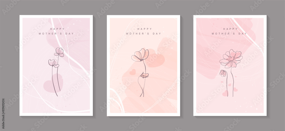 Happy Mother's Day with beautiful flowers and hearts. illustration for greeting card, ad, promotion, poster, flier, blog, article, social media, marketing. vector design. Happy Mother's Day with beautiful flowers and hearts. illustration for greeting card, ad, promotion, poster, flier, blog, article, social media, marketing. vector design.
