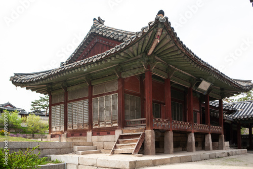 Exterior of the wooden buildings in the palace of Joseon Dynasty