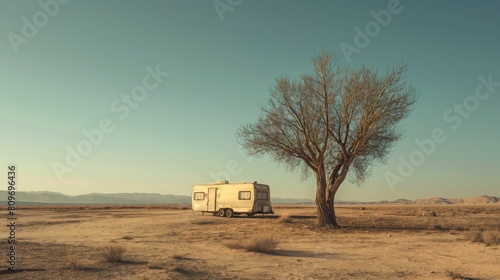 Trailor in the desert photo