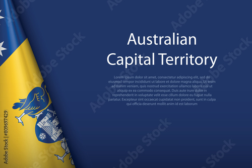 3d flag Australian Capital Territory, region of Australia photo