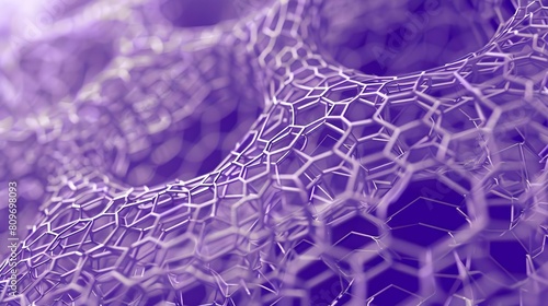 Geometric wireframe abstract pattern in violet tone, dynamic lattice design with overlapping shapes photo