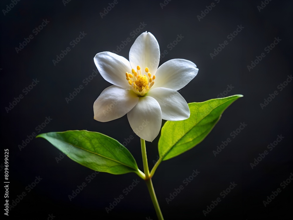 Close-Up of a White Arabian Jasmine Flower Close-Up of a White Arabian Jasmine Flower