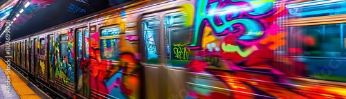 Vibrant Graffiti Covered Su...