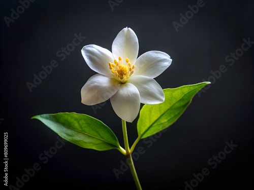Close-Up of a White Arabian Jasmine Flower