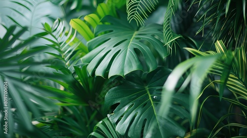 tropical vibes with lush greenery 