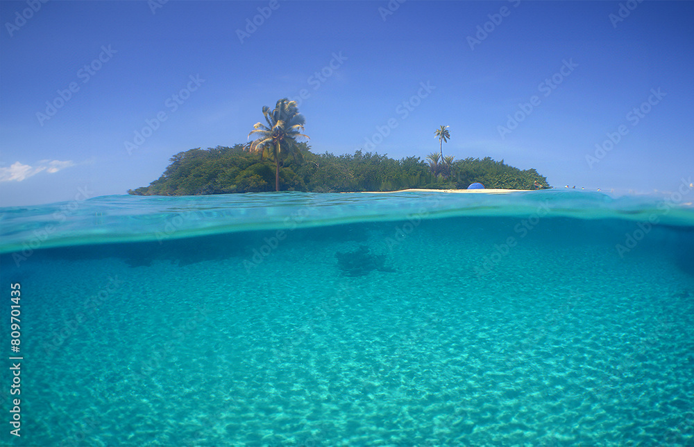 Fototapeta premium an exotic island in the Caribbean Sea