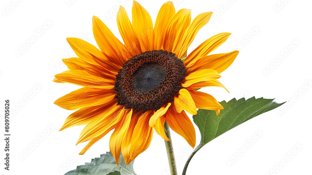 Vibrant Sunflower isolated on a transparent background Vibrant Sunflower isolated on a transparent background