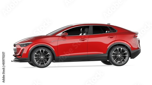 3D rendering of a brand-less generic SUV concept car 