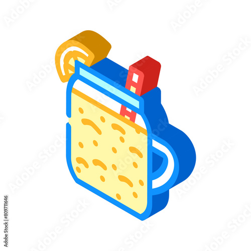 lassi drink indian cuisine isometric icon vector. lassi drink indian cuisine sign. isolated symbol illustration