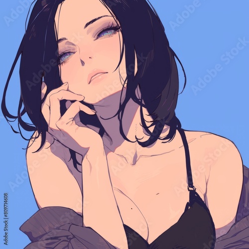 Random anime images, no concept, mixed with elegant, charming and beautiful designs, generative ai