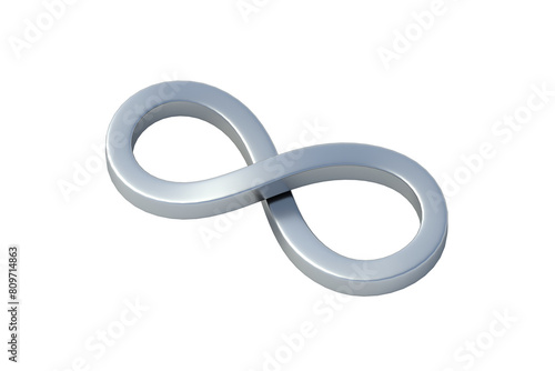 Infinity symbol isolated on white background. 3d render