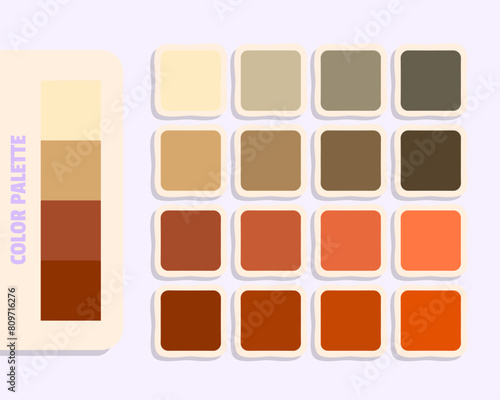 bisque darksalmon sienna saddlebrown  color theory, rgb color palette, design and edit idea, colour 