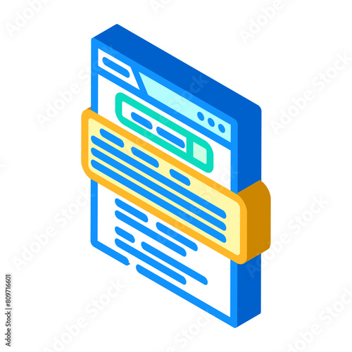featured snippet seo isometric icon vector. featured snippet seo sign. isolated symbol illustration