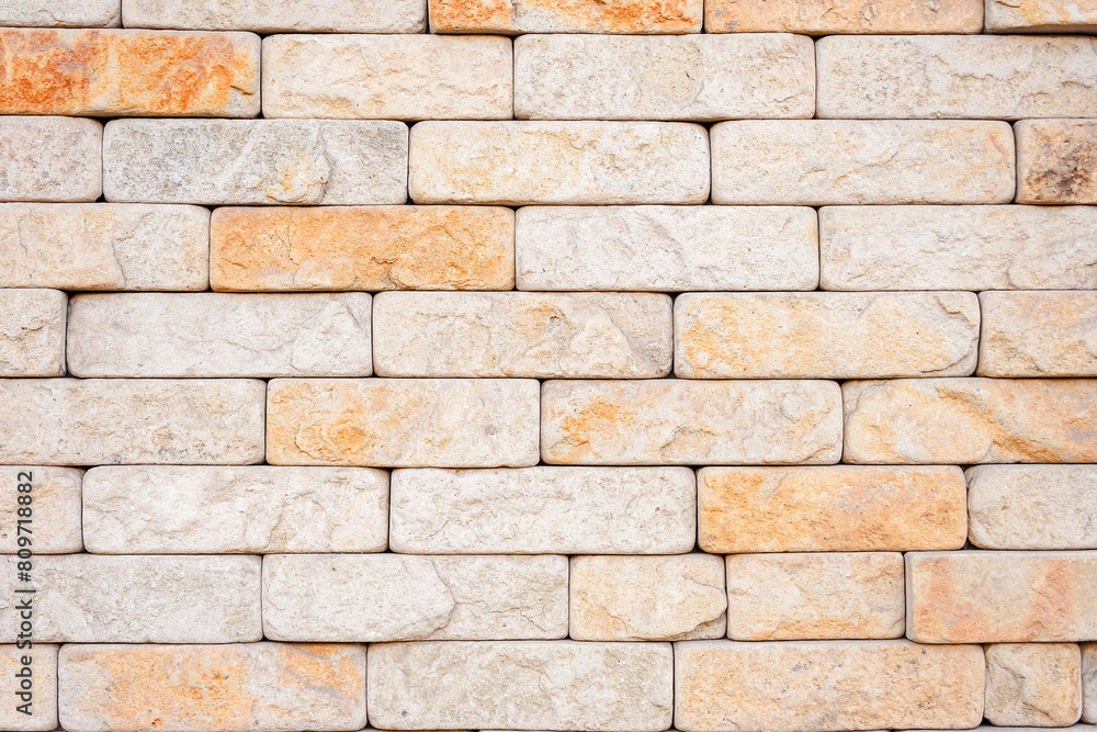 wall of white brick. modern masonry background. decorative pattern wall of white brick. modern masonry background. decorative pattern