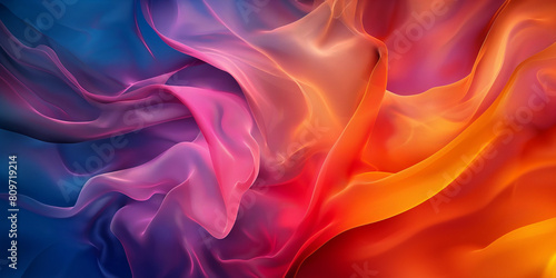Wellenmotiv in leuchtenden Neon Psychedelic Farben als Hintergrundmotiv für Webdesign im Querformat für Banner