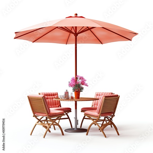 Outdoor dining set peach