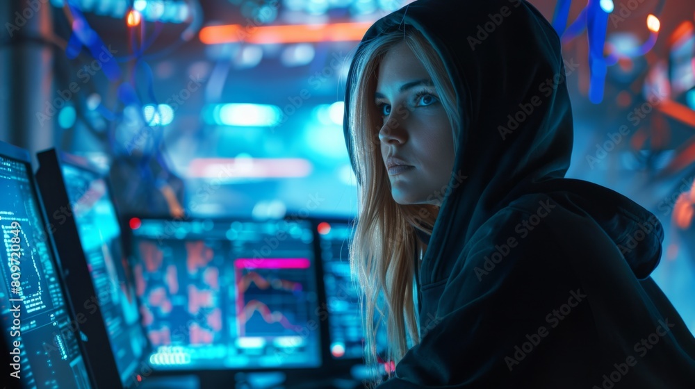 A Woman Amidst Cyber Operation A Woman Amidst Cyber Operation