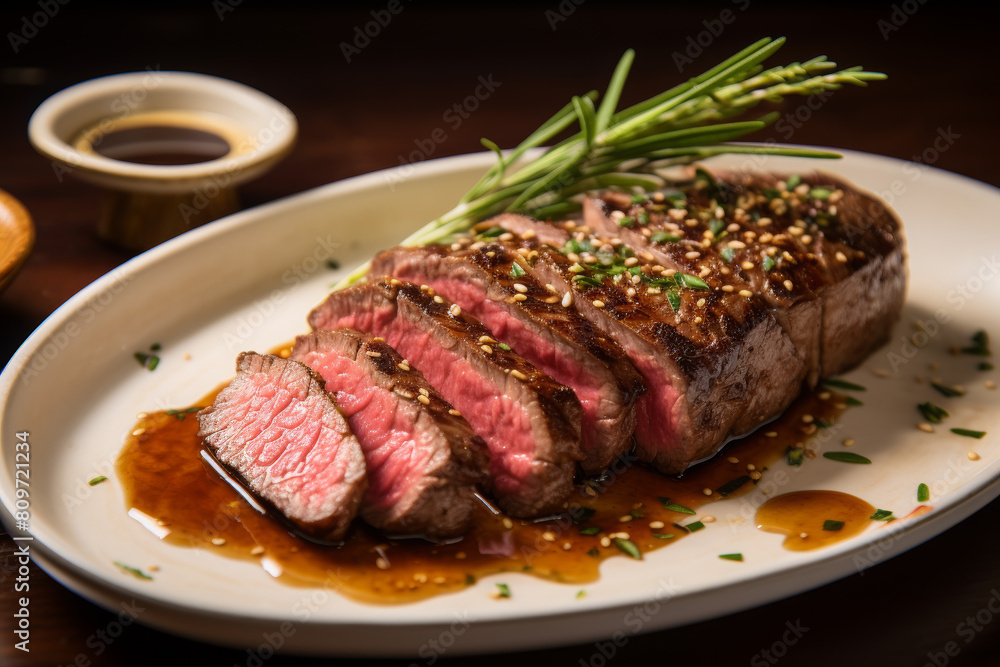 Sliced Steak with Sesame Seeds and Herbs Sliced Steak with Sesame Seeds and Herbs
