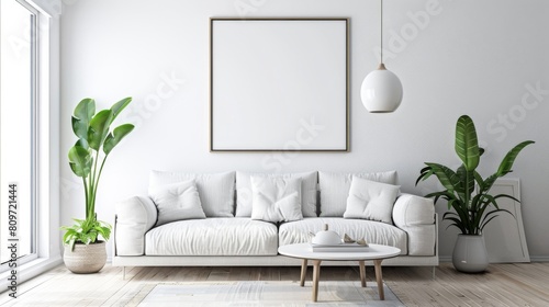 Contemporary home decor with blank areas ideal for inserting your text