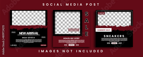 shoes social media post template editable